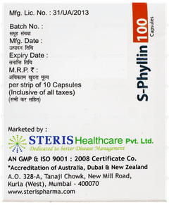 S Phyllin 100 MG Capsule 10 S Phyllin 100 MG Capsule 10